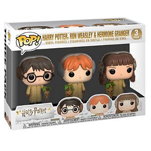 Funko Pop! Filme Harry Potter Herbology Ron Weasley & Hermione Granger 3 Pack