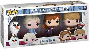 Funko Pop! Filme Disney Frozen Olaf Elsa Anna Kristoff 4 Pack Exclusivo