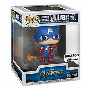 Funko Pop! Marvel Capitão America Avengers Assemble Captain America 589 Exclusivo