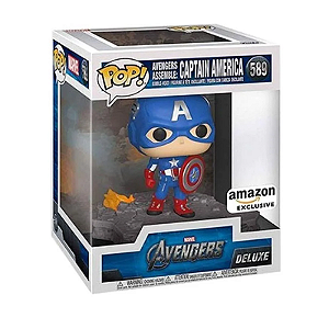 Funko Pop! Marvel Os Vingadores Capitão America Avengers Assemble Captain America 589 Exclusivo