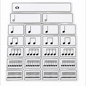 Figuras Musicais Magnéticas Pequenas Pares para Estudo de Ritmos – A23 | Método Brinqtoc
