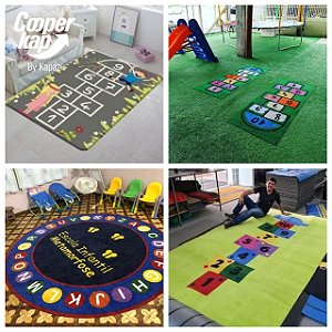 tapete amarelinha para quarto