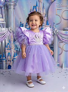 Vestido Luxo Minnie Lilás 50 anos