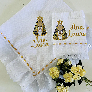 Kit Manta e Toalhinha Nossa Senhora Aparecida