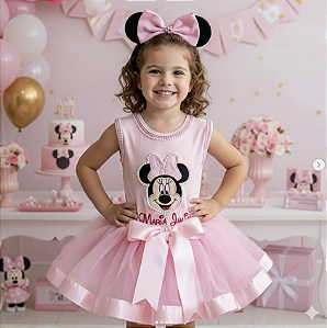 Conjunto Minnie Luxo com Pérolas