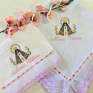 Jogo Batizado Manta e Toalha Nossa Senhora