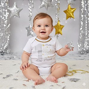 Body Bordado Meu Primeiro Reveillon