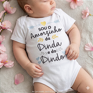 Body Bordado Sou o Amorzinho da Dinda e do Dindo