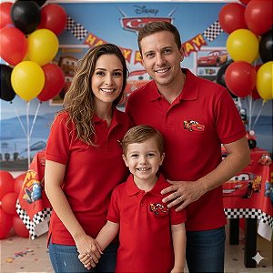 Kit 3 Peças Gola Polo Carros Infantil