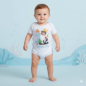 Body Bordado Fundo do Mar