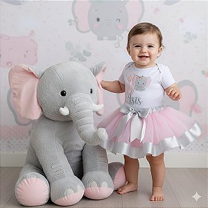 Conjunto Body e Saia Tutu Elefantinha