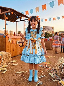 Vestido Junino Laranjinha
