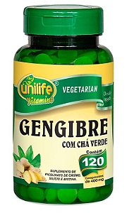 Gengibre com Chá Verde - Unilife - 120 Comprimidos