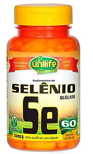 Selenio Quelato - Unilife - 60 Capsulas De 500mg