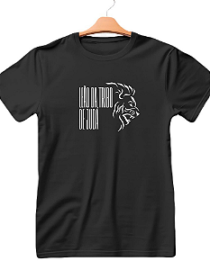 Camiseta Preta Leão da Tribo de Judá Baseado em Apocalipe Cap 5;5