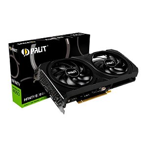 Placa de Vídeo Palit GEFORCE RTX 4060 INFINITY 2. 8GB, GDDR6 - NE64060019P1-1070L