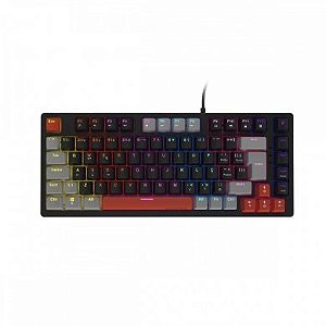 Teclado Mecânico 75% PCYES KIRIN BLACK VULCAN - Switch Blue - Led Rainbow - PTKR75BL