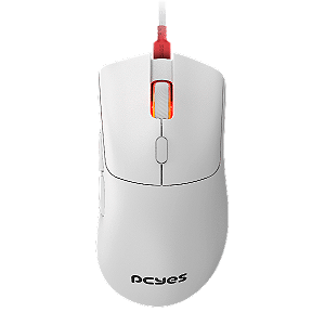 Mouse Gamer Pcyes Hydrus White Ghost - 12400 Dpi - Rgb - 6 Botões - Pmghwg - Switches Kailh Silent Click