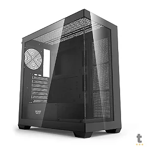 Gabinete Darkflash DS900 ATX Lateral e Frontal em Vidro Temperado, Sem Fans, Preto