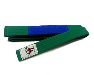 Faixa para Taekwondo Verde ponta Azul - Faixa Start