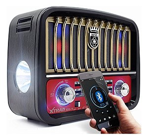 Caixa De Som Rádio Retrô Vintage Bluetooth Mp3 Fm Am Usb XDG-16