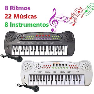 Piano Teclado Musical Infantil Microfone Educativo Karaoke