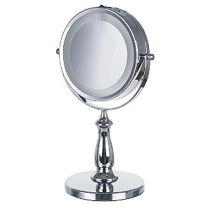 Espelho De Mesa Com Luz Led Ampliação 5x JM905