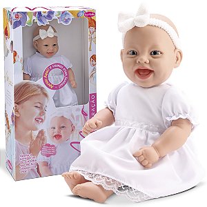 Boneca Infantil Mia Reza Oração Pai Nosso Brinquedo Menina