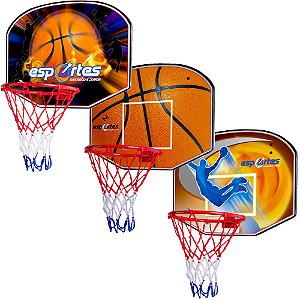 Cesta De Basquete Infantil Tabela Com Aro E Rede Resistente