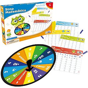 Stop Matemática Jogo Educativo Infantil Cartela Reutilizável