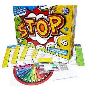 Brinquedo Stop Jogo Educativo Família Cartelas Reutilizáveis