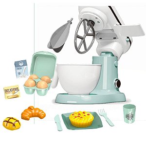 Kit Batedeira Infantil Mini Cozinha C/ Acessórios Gira 360