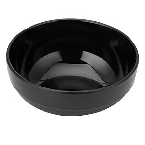 Tigela Redonda Melamina 16cm Bowl Preto Aparência Porcelana