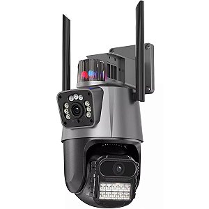 Câmera Segurança Residencial Externa Wifi Alarme Inteligente