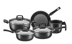 Jogo De Panelas Frigideira Antiaderente Safira Mta 5 Peças