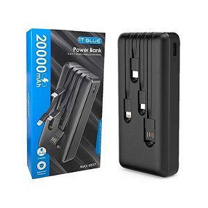 Carregador Portátil Power Bank 20000mAh Lightning C Micro