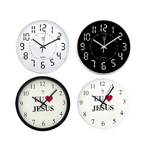 Relógio De Parede Decorativo Quartzo 30cm Números Grandes