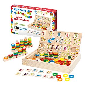 Brinquedo Infantil Caixa Atividades Educativo Número Animais