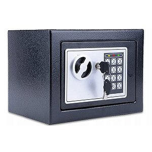 Cofre Digital Eletrônico Teclado Senha Chave Aço Resistente