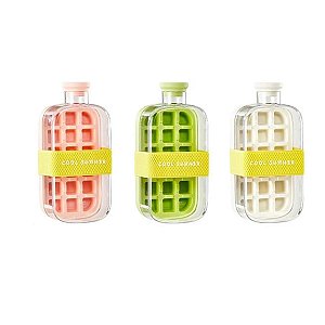 Garrafa Cubos de Gelo 2 em 1 Forma de Silicone 800ml
