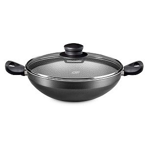 Panela Wok Supra 4,3 Litros Antiaderente Superflon Com Tampa