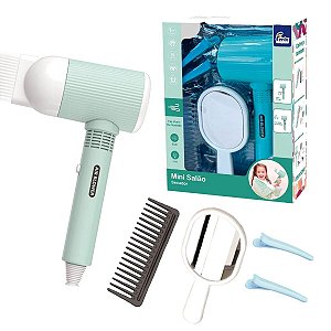 Brinquedo Kit Mini Salão Secador + Acessórios Com Luz e Som