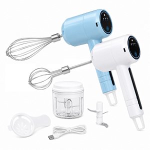 Mini Processador Elétrico Mixer Bebidas Triturador Alimentos