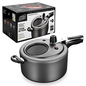 Panela De Pressão Antiaderente C/ Visor MTA 6 Litros Cozinha