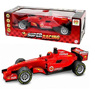 Carrinho De Brinquedo Carro Corrida F1 Fricção Luz Som 1:18