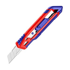 Estilete Emborrachado Retrátil Emtop 18mm Lâmina SK5 Durável
