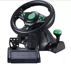 Volante Gamer Racer 4 Em 1 Xbox 360 Ps3 Ps2 Pc Com Pedal E Cambio