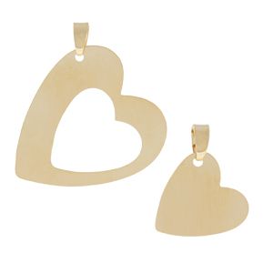 PINGENTE CORAÇÃO MÃE E FILHA
