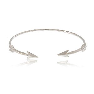 BRACELETE SETAS BANHADO EM RÓDIO BRANCO