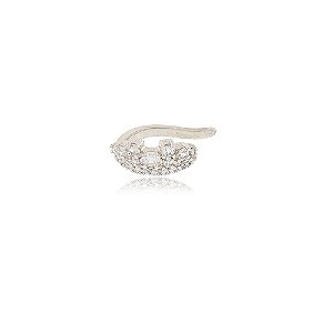 PIERCING FAKE ZIRCÔNIAS CRISTAIS BANHADO EM RÓDIO BRANCO